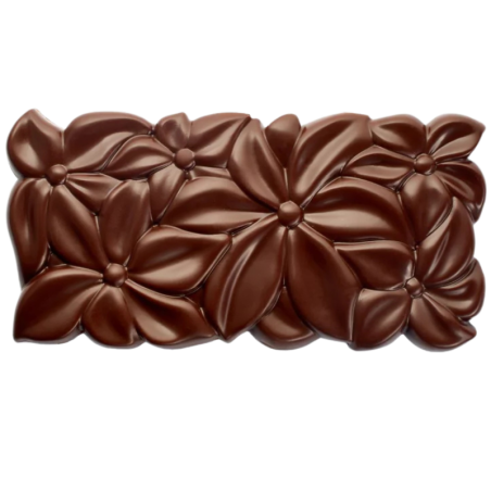 PC5075 Flora Pavoni Italia - forma do dekoracyjnych tabliczek czekolady - kwiaty - dł. 154 x szer. 77 x wys. 11 mm / poj. 100 g