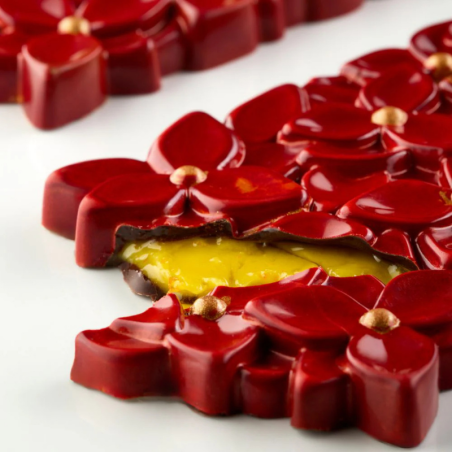 PC5076 Bouquet Pavoni Italia - forma do dekoracyjnych tabliczek czekolady - dł. 154 x szer. 77 x wys. 11 mm / poj. 100 g