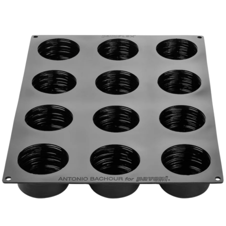 PX43128 Linea Pavoni Italia - cukiernicza forma silikonowa - śr. 73 x wys. 40 mm / poj. 140 ml x 12 porcji