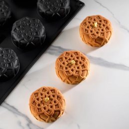 PX43120 Dahab Pavoni Italia - cukiernicza forma silikonowa - śr. 75 x wys. 30 mm / poj. 120 ml x 12 porcji