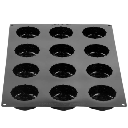 PX43120 Dahab Pavoni Italia - cukiernicza forma silikonowa - śr. 75 x wys. 30 mm / poj. 120 ml x 12 porcji