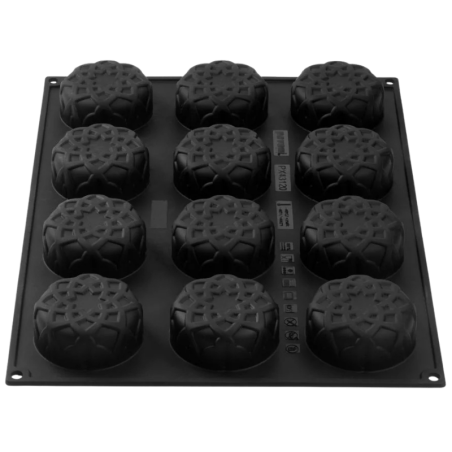 PX43120 Dahab Pavoni Italia - cukiernicza forma silikonowa - śr. 75 x wys. 30 mm / poj. 120 ml x 12 porcji