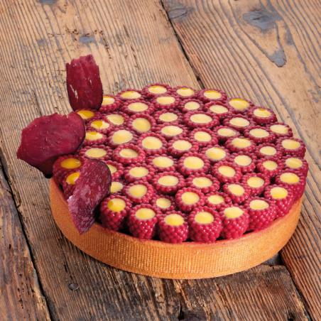 TOP27 Scarlet Pavoni Italia - forma silikonowa do dekoracji tart i tortów - maliny - śr. 180 x wys. 26 mm / poj. 440 ml