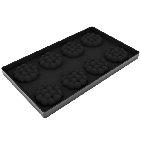 TOP21 Mini Hazel - forma silikonowa do dekoracji monoporcji - orzechy laskowe - śr. 60 x wys. 18 mm / poj. 30 ml x 8 porcji