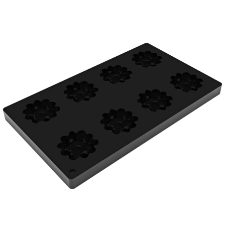 TOP21 Mini Hazel - forma silikonowa do dekoracji monoporcji - orzechy laskowe - śr. 60 x wys. 18 mm / poj. 30 ml x 8 porcji