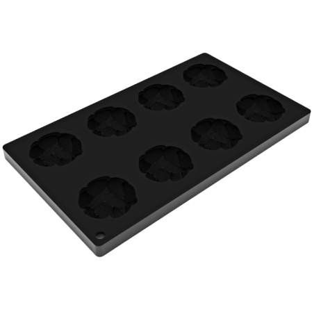 TOP22 Mini Almonds - forma silikonowa do dekoracji monoporcji - migdały - śr. 60 x wys. 14 mm / poj. 28 ml x 8 porcji