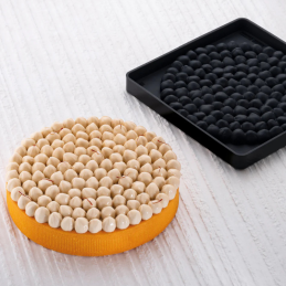 TOP25 Hazel Pavoni Italia - forma silikonowa do dekoracji tart i tortów - orzechy laskowe - śr. 180 x wys. 18 mm / poj. 267 ml