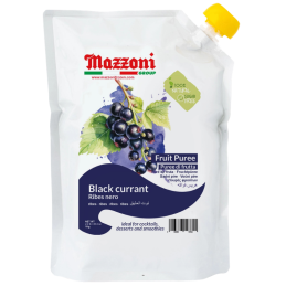 op. 1 kg Puree Czarna Porzeczka - czysty przecier owocowy bez dodatku cukru - Mazzoni Ambient Puree