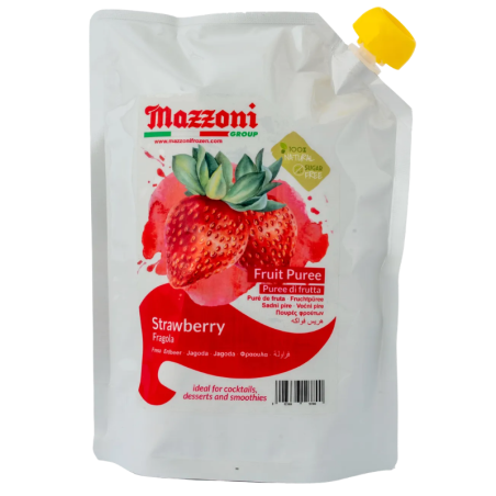 op. 1 kg TRUSKAWKA PUREE OWOCOWE - 100% przecier owocowy bez dodatku cukru i substancji konserwujących