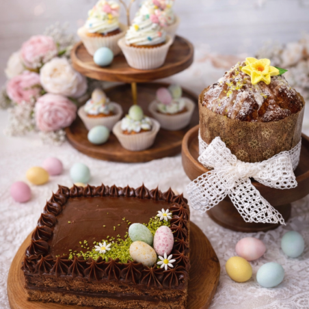 op. 160 g Jajka czekoladowe z nadzieniem - pastelowy mix kolorów - dł. 30 x szer. 20 mm - Dekorpol