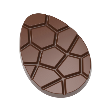 CW12039 Chocolate World - forma z poliwęglanu do czekoladowych jajek - dł. 40 x szer. 29 x wys. 5 mm / poj. 5 g x 21 czekoladek