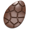 CW12028 Chocolate World - forma z poliwęglanu do czekoladowych jajek - dł. 140 x szer. 92 x wys. 10 mm / poj. 2 x 100 g