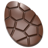 CW12028 Chocolate World - forma z poliwęglanu do czekoladowych jajek - dł. 140 x szer. 92 x wys. 10 mm / poj. 2 x 100 g