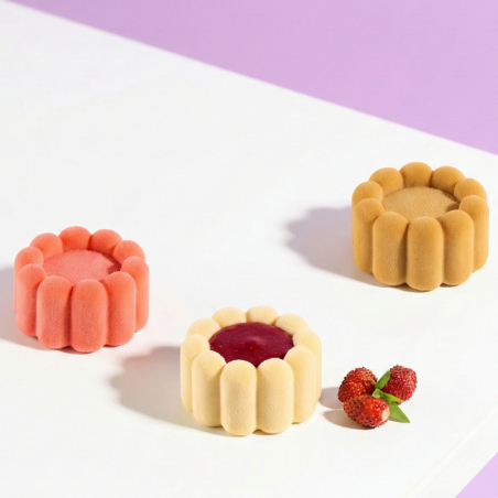 Charlotte 100 Silikomart - forma silikonowa do monoporcji - śr. 70 x wys. 30 mm / poj. 108 ml x 6 porcji