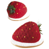 PX4333 Truskawka - forma silikonowa do deserów w kształcie owoców - dł. 71 x szer. 54 x wys. 46 mm / poj. 90 ml x 20 porcji