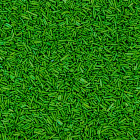 op. 250 g Pałeczki zielone - posypka dekoracyjna - drobne patyczki cukrowe - dł. 5-10 mm