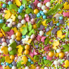 op. 1 kg Wielkanocny ogród - mieszanka kolorowych posypek cukrowych do dekoracji świątecznych wypieków