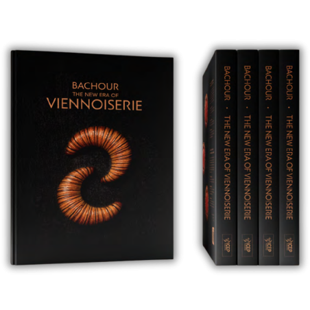 Książka "The New Era of  Viennoiserie" Antonio Bachour - eleganckie wydanie w języku angielskim i hiszpańskim