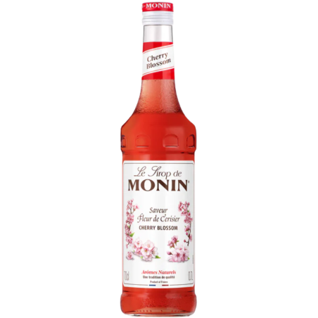 op. 0.7 l Syrop o smaku kwiatów wiśni - Cherry Blossom Le Sirop de Monin - szklana butelka