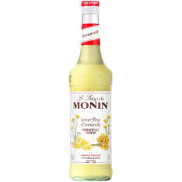 op. 0.7 l Syrop o smaku kwiatów nieśmiertelnika - Immortelle Le Sirop de Monin - szklana butelka