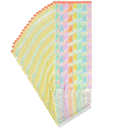 op. 20 szt. Celofanowe woreczki do pakowania wielkanocnych ciasteczek i słodyczy - dł. 241 x szer. 101 mm - Wilton