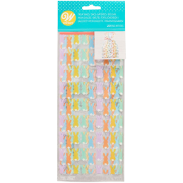 op. 20 szt. Celofanowe woreczki do pakowania wielkanocnych ciasteczek i słodyczy - dł. 241 x szer. 101 mm - Wilton