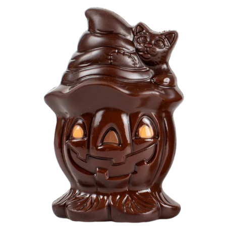 Straszna dynia w kapeluszu - forma do figurek czekoladowych na Halloween - nr. kat. HB-8015-PC Hans Brunner