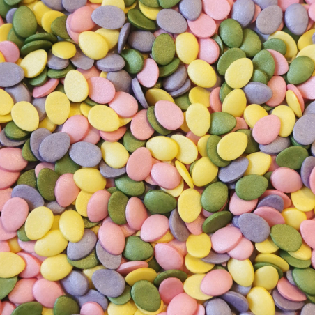 op. 40 g Perłowe pisanki - mieszanka kolorowych konfetti cukrowych z perłowym połyskiem - jajka - dł. 6-8 mm