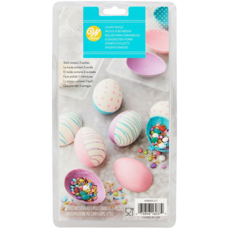 Jajko - forma do czekoladowych bomb na Wielkanoc - trójwymiarowa foremka do odlewania czekolady - dł. 9 cm