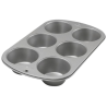 Metalowa forma do wypieku sześciu dużych muffinów - śr. 90 x wys. 50 mm - Jumbo Muffin Wilton