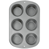Metalowa forma do wypieku sześciu dużych muffinów - śr. 90 x wys. 50 mm - Jumbo Muffin Wilton