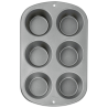 Metalowa forma do wypieku sześciu dużych muffinów - śr. 90 x wys. 50 mm - Jumbo Muffin Wilton