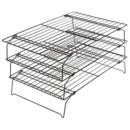 Trzypoziomowa składana kratka do studzenia domowych wypieków - dł. 40 x szer. 25 cm - Wilton