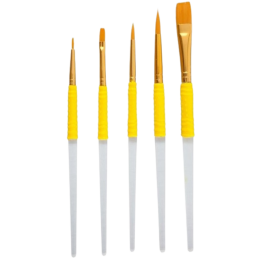 op. 5 szt. Zestaw pędzelków do dekoracji cukierniczych - nylonowe włosie i antypoślizgowy uchwyt - nr. kat. CB1007 PME Cake