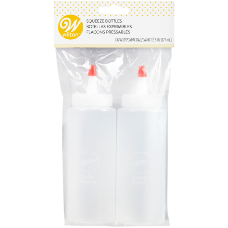 2 szt. Zestaw butelek z dozownikiem do nakładania sosów i dekorowania - poj. 177 ml - Wilton