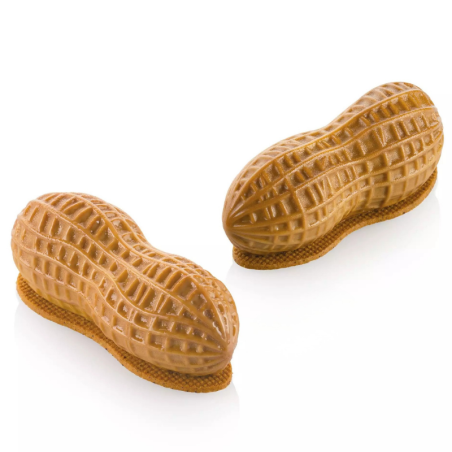 Arachide 100 Silikomart - zestaw do monoporcji - fistaszki - forma silikonowa z wykrojnikiem - poj. 100 ml x 6 porcji