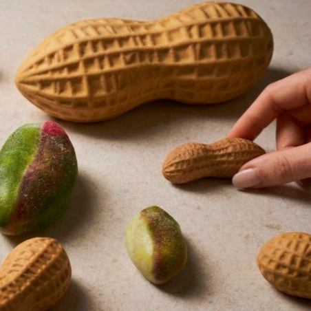 Arachide 30 Silikomart - zestaw do mini deserów - fistaszki - forma silikonowa z wykrojnikiem - poj. 30 ml x 12 porcji