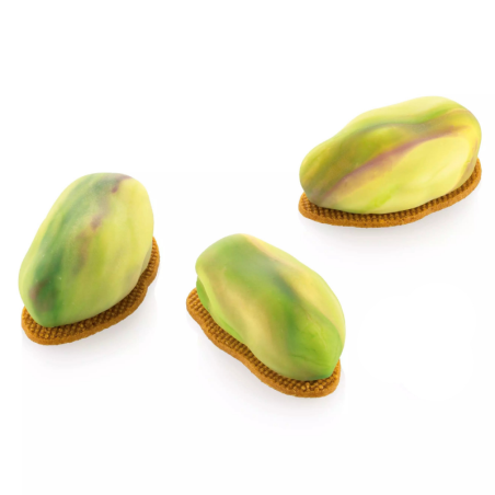 Pistacchio 30 Silikomart - zestaw do mini deserów - pistacje - forma silikonowa z wykrojnikiem - poj. 30 ml x 12 porcji