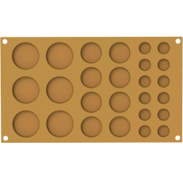 Pois Naturae Silikomart - okręgi w trzech rozmiarach - forma silikonowa do haute cuisine