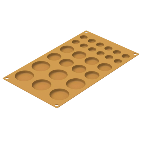 Pois Naturae Silikomart - koła w trzech rozmiarach - forma silikonowa do haute cuisine - śr. 45 / 35 / 20 mm