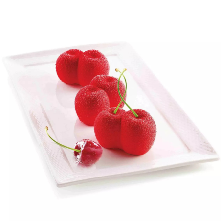 Wiśnie - forma silikonowa do owocowych deserów - Rosso Ciliegia Silikomart - poj. 105 ml x 6 porcji