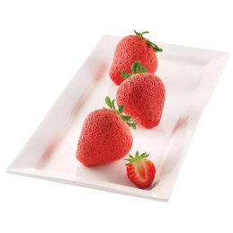 Fragole e Panna Silikomart - forma silikonowa do owocowych deserów - truskawki - poj. 95 ml x 6 porcji