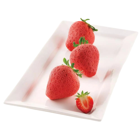 Fragole e Panna Silikomart - forma silikonowa do owocowych deserów - truskawki - poj. 95 ml x 6 porcji
