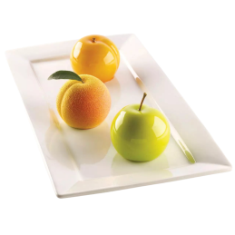 Inspirazioni di Frutta Silikomart - forma silikonowa do owocowych deserów - jabłka i brzoskwinie - poj. 118 ml x 6 porcji