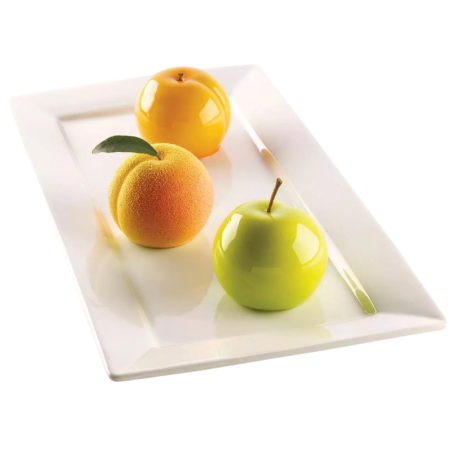 Inspirazioni di Frutta Silikomart - forma silikonowa do owocowych deserów - jabłka i brzoskwinie - poj. 118 ml x 6 porcji