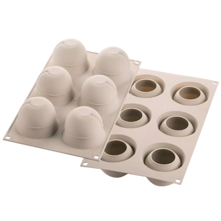 Inspirazioni di Frutta Silikomart - forma silikonowa do owocowych deserów - jabłka i brzoskwinie - poj. 118 ml x 6 porcji