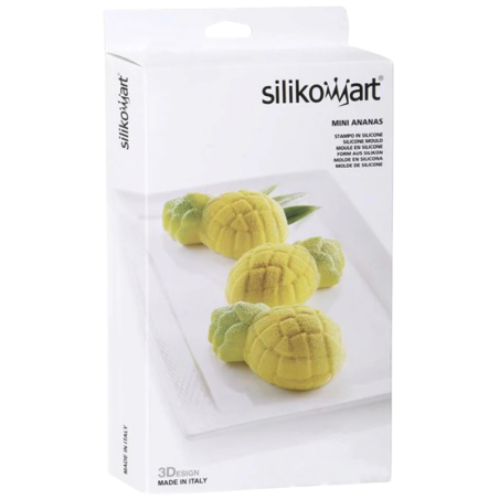 Mini Ananas Silikomart - forma silikonowa do owocowych deserów - dł. 100 x szer. 58 x wys. 38 mm / poj. 105 ml x 5 porcji