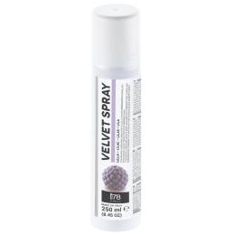 op. 250 ml Liliowy zamsz spożywczy w sprayu - strukturalny barwnik cukierniczy - Velvet Spray Silikomart