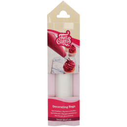 op. 10 szt. Jednorazowe worki cukiernicze - dł. 30 x szer. 17 cm - transparentne rękawy z antypoślizgowego tworzywa