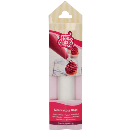 op. 10 szt. Jednorazowe worki cukiernicze - dł. 30 x szer. 17 cm - transparentne rękawy z antypoślizgowego tworzywa